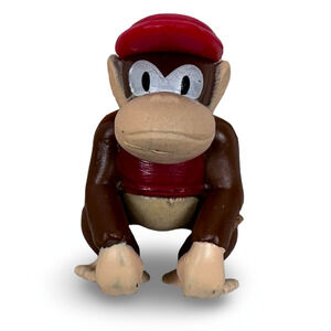 Nintendo Donkey Kong Diddy Kong Mini Figure 1.5" Game Collectible Toy For Kids
